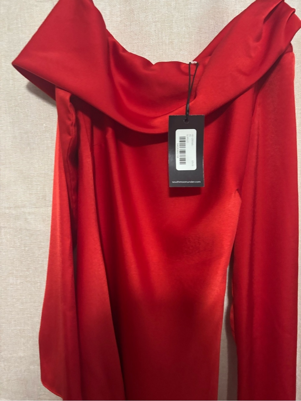 South Moon Under Scarlet One-Shoulder Mini Dress - Picture 6 of 10